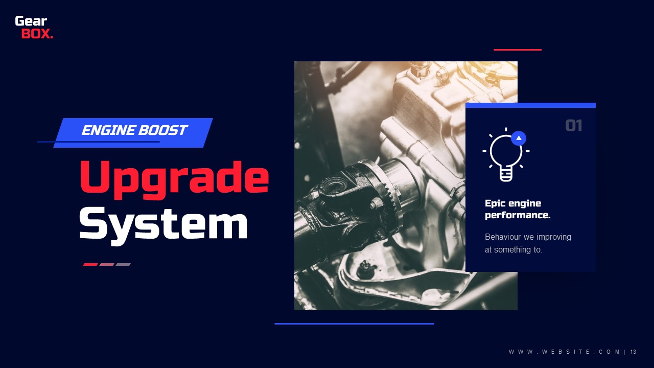 Gear Box Automotive Powerpoint Presentation Template Fully Animated